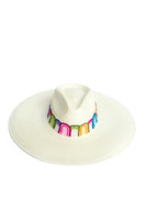 White straw hats